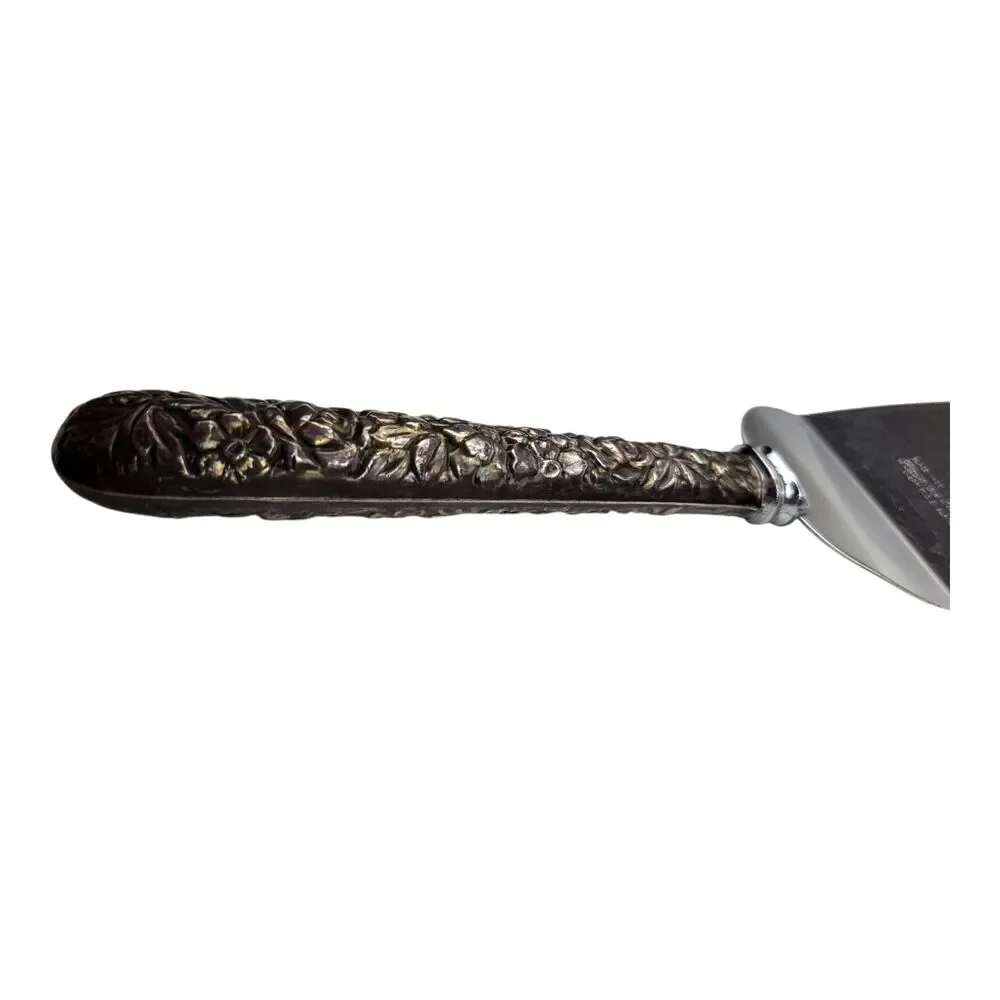 Elmore Silver Repousse Sterling Silver Cake Pie Server Knife Sheffield England